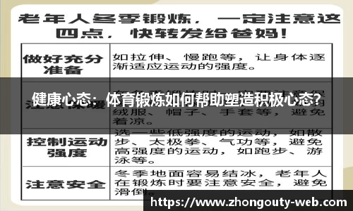 健康心态：体育锻炼如何帮助塑造积极心态？